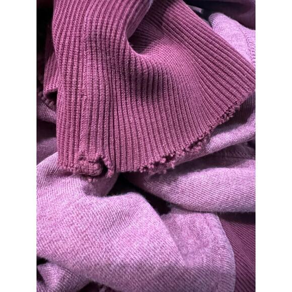 Pact Organic Full Zip Small Hood Berry Burgundy Sweatshirt Hoodie Lounge Long - Picture 2 of 12